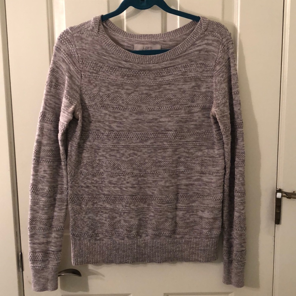Gray cotton loft sweater